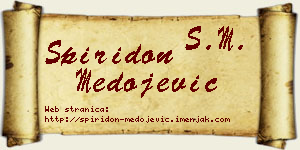 Spiridon Medojević vizit kartica